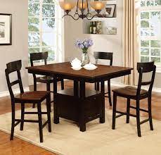 Woodbridge Counter Height Table And 4 Chairs Oak And Black Finish By Lifestyle 449 00 Table 54l X 42w X 36h Chair Dinette Sets Pub Table Pub Chairs