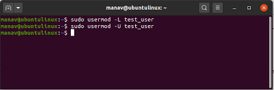 Lock and unlock users with chage command. Usermod Command In Linux With Examples Geeksforgeeks