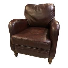 Early 21st Century Sam Moore Leather Arm Chair Chair Leather Armchair Metal Dining Chairs