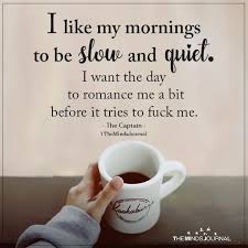 I Like My Mornings To Be Slow And Quiet Funny Quotes Sarcastic Quotes Good Morning Quotes