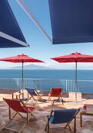 Free Parasols With Central Pole In Aluminium And Acrylic Canvas In Different Colours By Ethimo Ethimo Outdoor Outdoor Outdoor Design Outdoor Living Outdoor