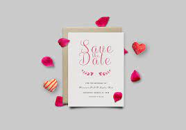 Download Save The Date Invitation Card Mockup Psd Graphicsfuel
