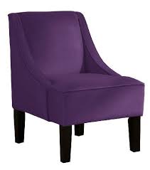 Skyline Furniture Swoop Arm Chair In Velvet Aubergine Purple Furniture Armchair Furniture