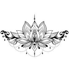 Lotus Chandelier Realistic Temporary Tattoo Diseno De Tatuaje Mandala Tatuaje De Mandala De Loto Tatuajes Cuello