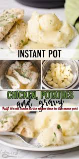 Instant Pot Chicken And Mashed Potatoes With Gravy Are All Made In The Same Pot Instant Pot Recipes Chicken Instant Pot Dinner Recipes Easy Instant Pot Recipes