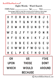 A list of free autumn and fall word search puzzles organized by skill level as well as grade level. Second Grade Sight Word Search Aussie Childcare Network