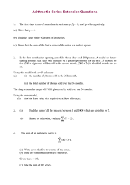 For instance, if you have a sequence, 2, 5, 8, 11, 14. Arithmetic Series Teaching Resources