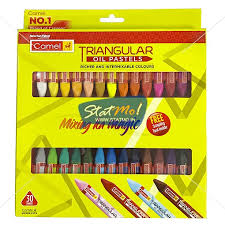 Ideal for colour mixing, etching, shading and creating textured design. Camlin Triangular Oil Pastel 30 Shades By Statmo In