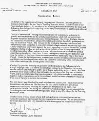 Writing A Nomination Letter For An Award