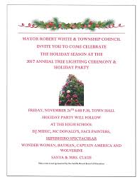 2017 Tree Lighting Ceremony Township Of Saddle Brook New Jersey