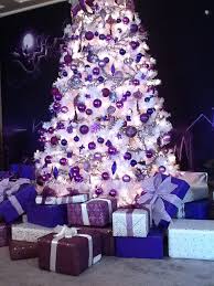 Top christmas deals for purple and silver christmas decorations at christmaslabs. Celebrity Holiday Homes White Christmas Tree Miranda Richardson Purple Christmas Purple Christmas Tree Purple Christmas Tree Decorations