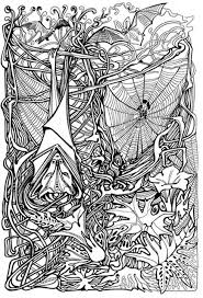 Bat And Spider Webs Animal Coloring Pages Bat Coloring Pages Blank Coloring Pages