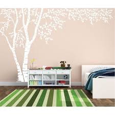 Birch Tree Wall Decal Canada Harriet Bee Birch Tree Forest Blowing Leaves Vinyl Wall Decal Size 84 H X 130 W Colour White Vinyl Wall Decals Tree Forest Wall Decals