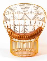 The Classic Peacock Chair Gets A Modern Metal Makeover Peacock Chair Leather Dining Room Chairs Contemporary Dining Chairs