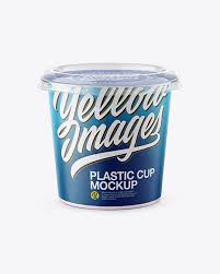 325g Yogurt Cup Mockup Front View In Cup Bowl Mockups On Yellow Images Object Mockups Mockup Free Psd Free Mockup Mockup Downloads