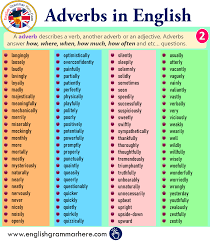 300 Adverbs List In English English Grammar Adverbs Learn English