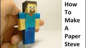 Minecraft character, mobs and blocks character generators. How To Make A Paper Steve Minecraft Papercraft Toy Easy To Make Papercraft Minecraft Youtube