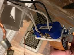 Find the first receptacle in the circuit (the one first in line from the breaker or fuse panel) and hook it to the line side of the gfci. Trying To Add An Outlet On Other Side Of Wall 3 Pairs Of White Black Wires And Ground Home Improvement Stack Exchange