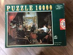 33600 piece jigsaw time lapse. 10000 Educa Las Hilanderas Diego Velazquez Rare Puzzles