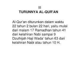 Pdf quran no copyrights take what ever you need. Ppt Iii Turunnya Al Qur An Powerpoint Presentation Free Download Id 5193972