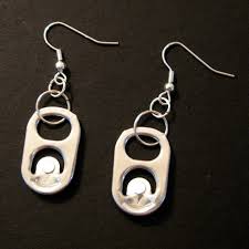 How to make a diy fake nose ring. Recycled Soda Pop Can Tab Earrings Etsy