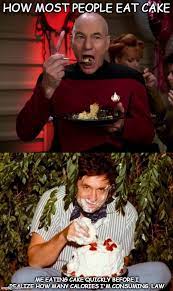 Cash will soon become extinct as it happened with the first money: Image Tagged In Johnny Cash Eating Cake Picard Eating Cake Imgflip