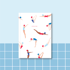 Schwimmer Schwimmen Notizbuch Schwimmbad Schwimmer Notizbuch Illustration Design In 2020 Illustration Design Illustration Notizbuch