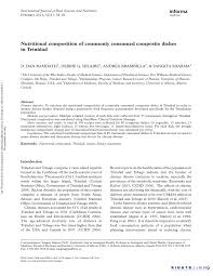 Soup kitchens have become a place of refuge for those less fortunate souls. Pdf Nutritional Composition Of Commonly Consumed Composite Dishes From Rural Villages In Empangeni Kwazulu Natal South Africa