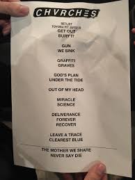 More than 29 pit 28 at pleasant prices up to 13 usd fast and free worldwide shipping! Set List For The 2 28 Tokyo Show At Toyosu Pit Chvrches
