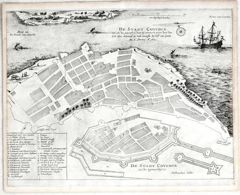 File:"The city of Cochin," from the 1672 German edition of Baldaeus' 'Nauwkeurige beschrijving Malabar en Choromandel, derz. aangrenzend rijken, en het machtige eiland Ceylon' by Philip Baldaeus.jpg - Wikimedia Commons