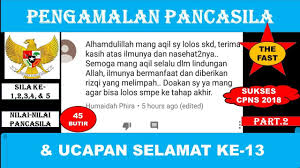 Soal cpns 2019 pancasila tes wawasan kebangsaan 2. Contoh Soal Cpns 2018 Pengamalan Nilai Nilai Pancasila Cpns 2018 Part 2 Ucapan Selamat Ke 13 Icpns