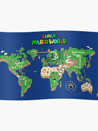 Smw Super Mario World Map Poster