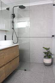 Walk In Shower Ensuite Set Up Terrazzo Tiles Terrazzo Shower Tile Walk In Shower Small Bathroom Renovations