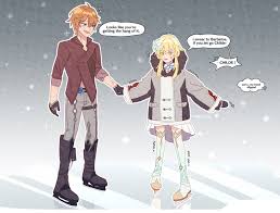 Genshin Impact Lunime And Childe In 2020 Impact Anime Kawaii Anime