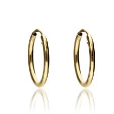 Pendientes "Bárbara" Aro Oro 18k. 13 mm