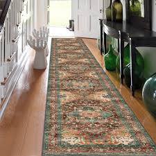 Amazon.com: Washable Runner Rug, 2'3" x 14' Non-Slip Boho Vintage Hallway  Rug Runner with Rubber Backing, Stain Resistant & Low Pile Faux Wool  Distressed Carpet Runner for Bedroom, Kitchen, Laundry, Entrance :