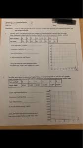Is a linear model appropriate? Solved Section 4 5 46 Linear Regression Practice Workshe Chegg Com