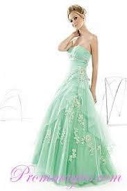 Cheap Chiffon Strapless Flower Mint Green Bridesmaid Dresses Gowns Gowns Dresses Prom Dresses