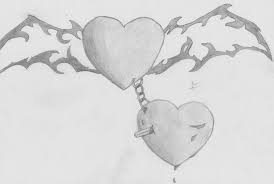 3d golden hearts connected together. Two Hearts Joined Together By Anafergielover On Deviantart