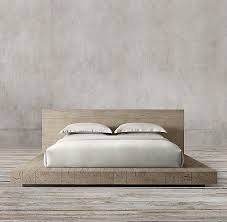 This bed stained golden oak but can be finished natural. Aspen French Oak Platform Bed Modern Platform Bed Platform Bed Best Platform Beds