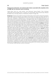 Psychosocial, behavioral, and communication factors associated with  completion of the mt-sDNA test for colorectal cancer screeni