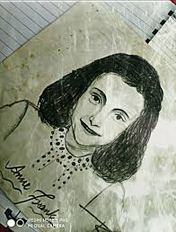 Anne Frank pencil sketch