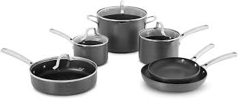 There are so many quality and reliable brands on the market. Amazon Com Calphalon Classic Pots And Pans Set 10 Piece Nonstick Cookware Set Grey Kitchen Dining