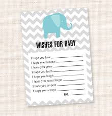 Set the tone on the party, such as the hues you are going to use to adorn with and allow attendees to know what to expect. Free Printable Teal Gray Chevron Elephant Baby Shower Wishes For Baby Activity Cervelia Collection La La Printables