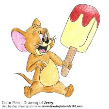 All custom sneakers are handmade with special care. Jerry From Tom And Jerry Colored Pencils Drawing Jerry From Tom And Jerry With Color Pencils Drawingtutorials101 Com