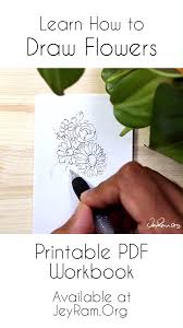 Learn how to draw flower template pictures using these outlines or print just for coloring. How To Draw Flowers Printable Pdf Workbook Video Flower Drawing Drawing Tutorials For Beginners Flower Drawing Tutorials