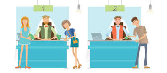 Wie nennt man einen chinesischen kassierer? Menschen Im Inneren Einer Bank Oder Eines Buros Der Kassierer Oder Der Berater Am Schalter Das Junge Madchen Am Geldautomaten Und Besucher Auf Den Sofas Vektor Illustration Lizenzfrei Nutzbare Vektorgrafiken Clip Arts Illustrationen