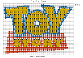 free toy story cross stitch pattern logo cross stitch quest