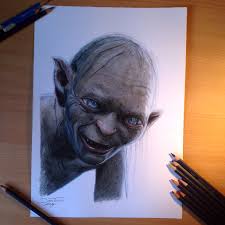 Here is a small collection of the lord of the rings coloring pages to print for your kids to enjoy. Gollum Color Pencil Drawing By Atomiccircus On Deviantart