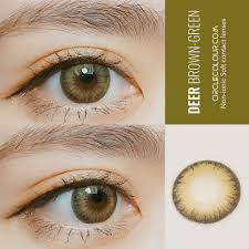 Contact Lenses Deer Brown Green Non Ionic Soft Contact Lens Bc 8 6 Dia 14 0mm Water 38 Circle Lenses Contact Lenses Colored Colored Contacts